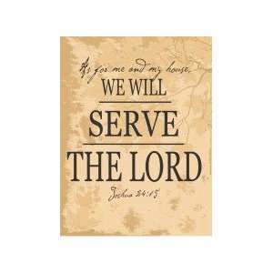 will serve the lord   Removeable Wall Decal   selected color Salmon 