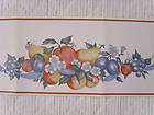 Tuscan Crackle Fruit Grape Pear Candle Wallpaper Border  