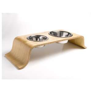  Little Bend Maple Dog Bowl   Double