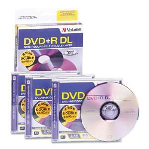  Verbatim 2.4X 6X 8.5GB DVD+R Double Layer DL Media 6 Pack 