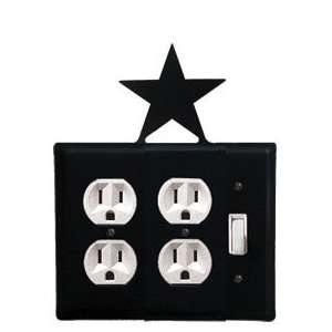    Star   Double Outlet, Single Switch Electric Cover