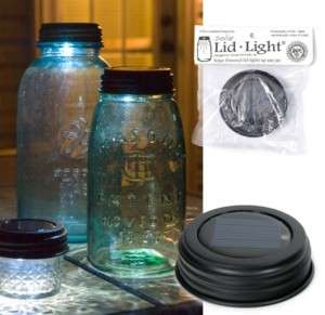 Lot Set of 12 Mason Patent Canning Fruit Jar Solar LED Lid Walkway 