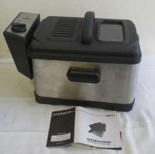   Quart Stainless Steel Nonstick Deep Fryer black sell as is  