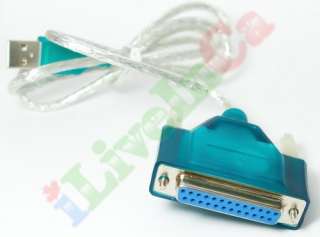 USB TO DB25 25   PIN FEMALE 1284 PARALLEL PRINTER CABLE ADAPTER  