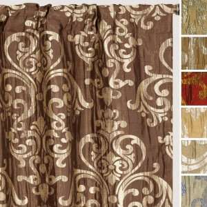    Long Florencia Woven Crinkled Tafetta Curtain Panel
