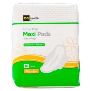  DG Health Ultra Thin Maxi Pads with Wings   Regular   18 