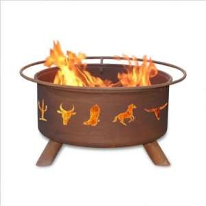    Bundle 71 Western Cowboy Fire Pit with Cover