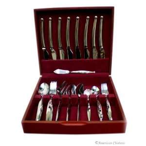   Stainless Steel Flatware Cutlery Set / Wooden Chest