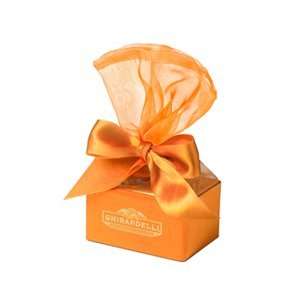 Ghirardelli Chocolate Organza Favor Box, Orange Five Squares  