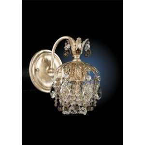   Sconce in French Gold with Amethyst & Topaz crystal