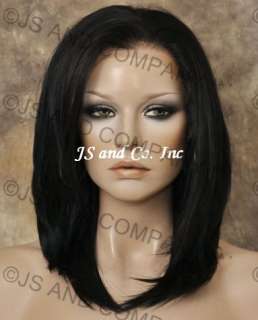 French Lace Front Wig Hi Temp Realistic Off Black A7  