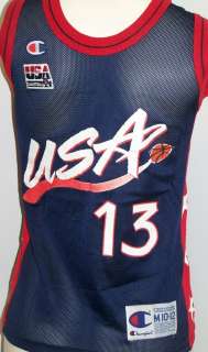 Shaquille Oneal USA Dream Team Basketball Jersey M 10 12 Champion 