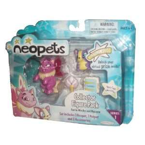  Neopets Collector Figure Pack series 1  Faerie Wocky and 