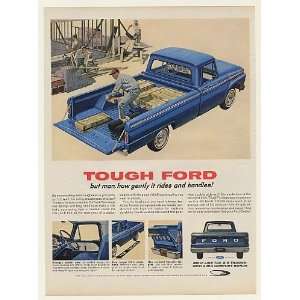  1964 Ford Custom Cab Pickup Truck Tough Construction Print 