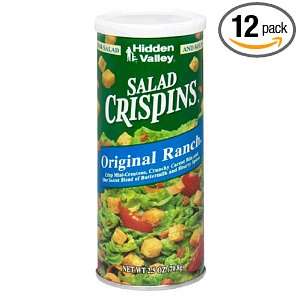 Hidden Valley Salad Crispins, Ranch, 2.5 Ounce Canisters (Pack of 12)