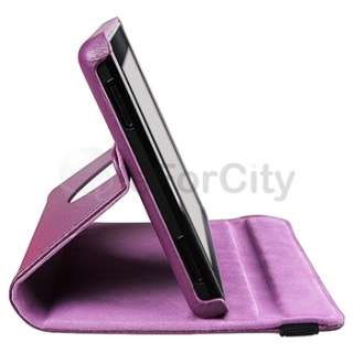   360 Rotating Leather Case+USB+2 Chargers+SP For Kindle Fire  