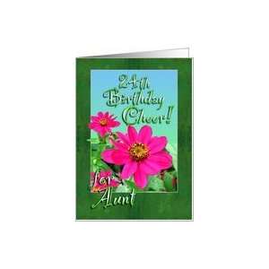  Aunt 24th Birthday Zinnia Garden Card Health & Personal 