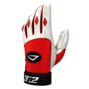  3N2 Spandex Lycra Batting Gloves Red/White RED/WHITE 