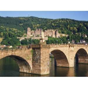 Castle, Neckar River and Alte Bridge, Heidelberg, Baden Wurttemberg 