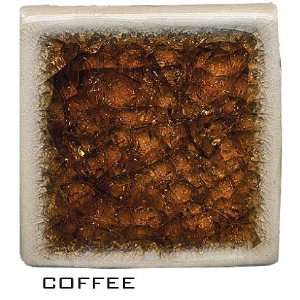  Crackle Glass Tiles 2 x 2 Color Coffee