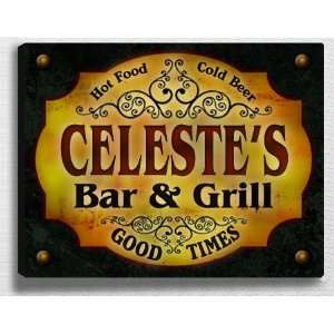  Celestes Bar & Grill 14 x 11 Collectible Stretched 