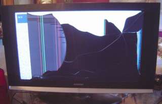 Samsung 42 inch LCD HD TV Model LN 84041D LN8404 DAMAGED SCREEN AS IS 