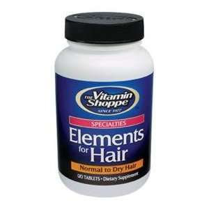  Vitamin Shoppe   Elements For Hair, 120 tablets Health 