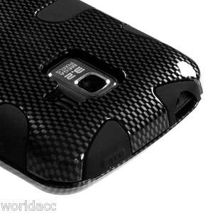LG Enlighten Optimus Slider Q VS700 Hard Case Cover Fishbone Black 