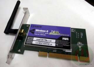 LINKSYS WIRELESS G WMP54GS 2.4GHZ W/SPEEDBOOSTER PCI ADAPTER CARD 
