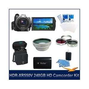  Sony HDR XR550V 240GB HD Camcorder w/Long Life Batt, Wide 