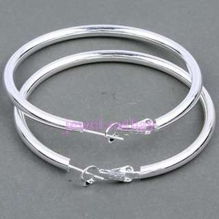 fashion new 56mm round silver plated earring hoop /loop  