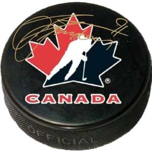   Stamkos Signed Signed Hockey Puck Team Canada Logo 
