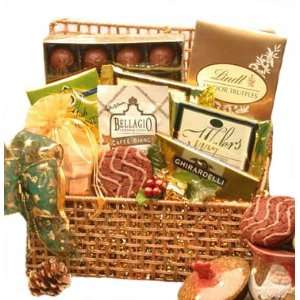 Happy Holiday Wishes Gourmet Food Christmas Gift Basket  