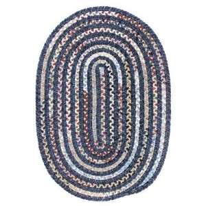   Montage Chenille Braided Rug   Lapis Blue, 4 ft. Round
