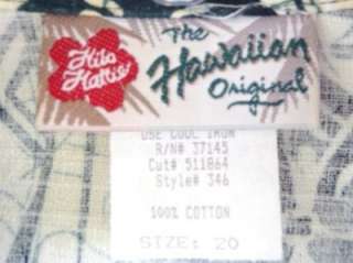 Boys 20 XL Casual Hawaiian Shirt Hilo Hattie Cotton  