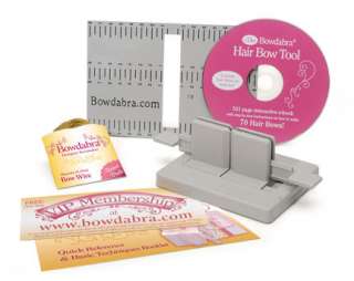BOWDABRA   HAIR Bow Maker Kit   Craft Tool DVD + Book  