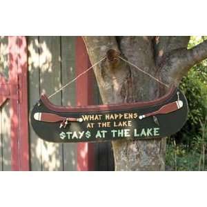   What Happens At the Lake Stays At the Lake Sign Plaque