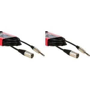   Hosa HSX 020 20 Foot Rean 1/4 TRS To XLR Male Speaker Cables