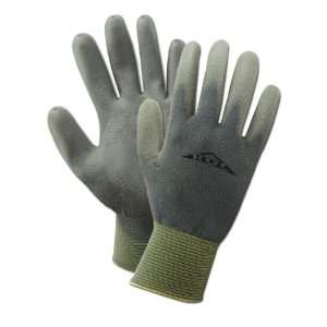 Magid ROC GP160 Nylon Glove, Gray Nitrile Palm Coating, Knit Wrist 