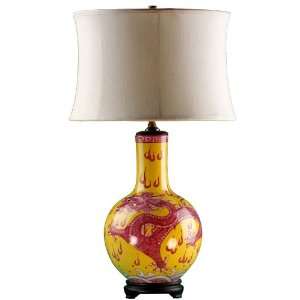   Hand Painted Dragon Vase Table Lamp. A35 104L