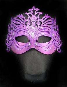Purple Crown Fancy Dress Masquerade Party Mardi Mask  