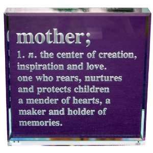  Mother Definition Hand Carved Glass Paperweight
