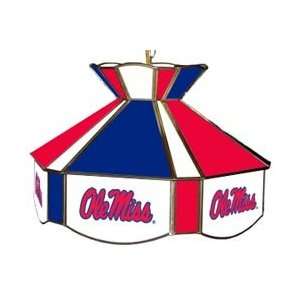  Ole Miss Rebels   College Stained Glass Swag Light, 16W x 