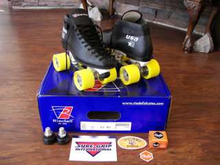 NIB New Riedell 122 Quad Mens Speed/Derby Skates sz 8 Sure Grip Power 