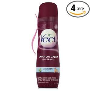 Veet Spray On Hair Removal Cream Sensitive Formula, 5.10 Ounce (Pack 