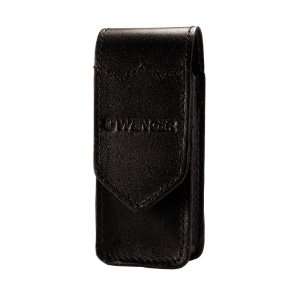Wenger 89809 Leather Universal Smooth Leather Knife Carry Pouch, Black 