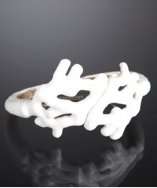 Kenneth Jay Lane white enamel branch cuff style# 314517801