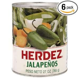 Herdez Whole Jalapeno Pepper, 27 Ounce (Pack of 6)  