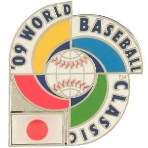 Baseball Classic Japan 2009 World Baseball Classic Logo Pin with Flag 