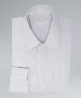 Prada iron cotton striped point collar dress shirt